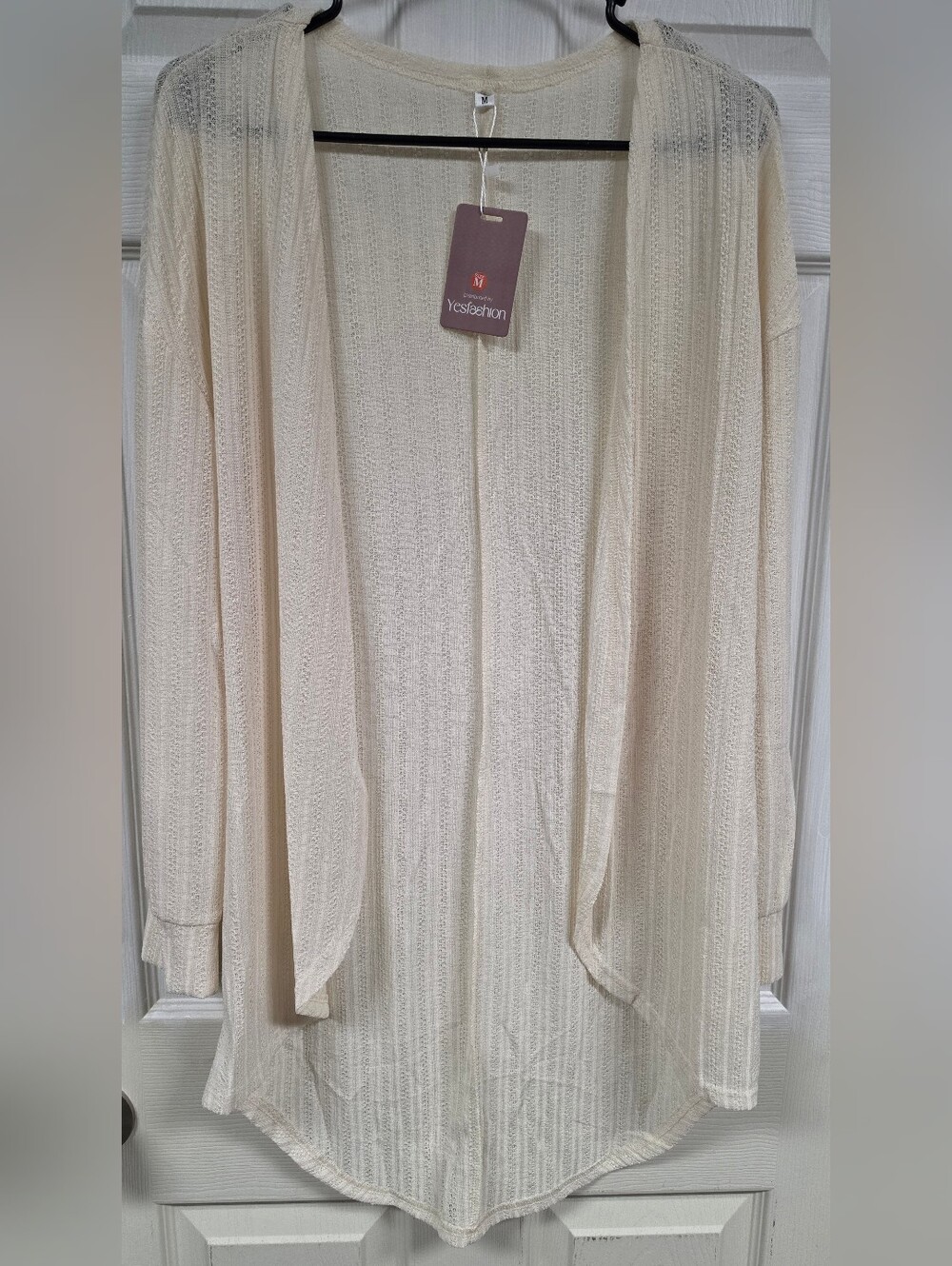 Open Front Textured Cardigan - Picture 3 of 4